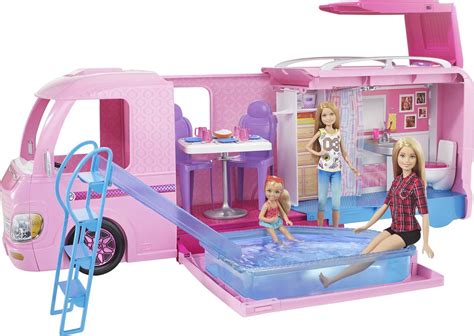 Barbie Camper, Doll Playset with 50 Accessories and Waterslide, Dream ...