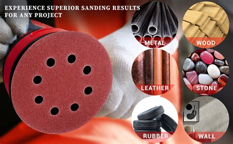 iBELL Sanding Disc 180mm (7") with 8 Holes for Dust Vacuum 100 Grit ...