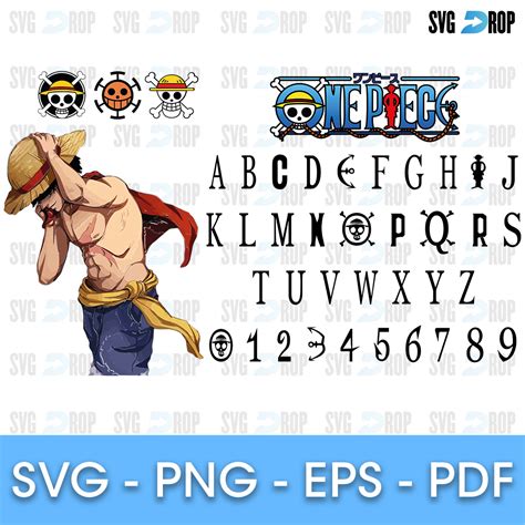 One Piece Font Bundle SVG | SVG DROP