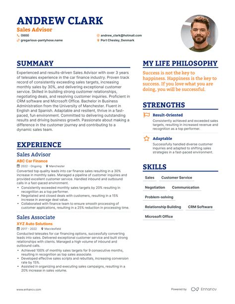 3 Successful Sales Advisor Resume Examples And Writing Tips for 2024