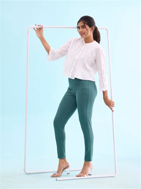 Evergreen Cotton Polyester Super Stretch Jeggings – Go Colors India