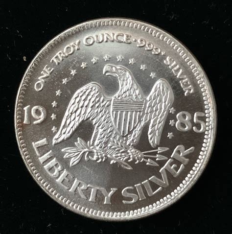 1oz SILVER ROUND LIFE LIBERTY HAPPINESS LIBERTY .999 PURE SILVER ...