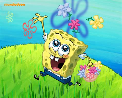 Spongebob Squarepants Flower Background