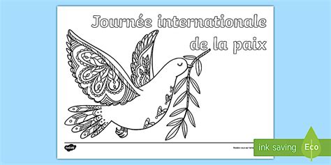 Dessin pour la paix dans le monde à colorier (teacher made)