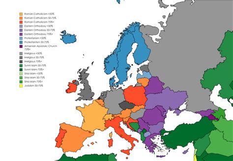 Religion Map of Europe 的图像结果