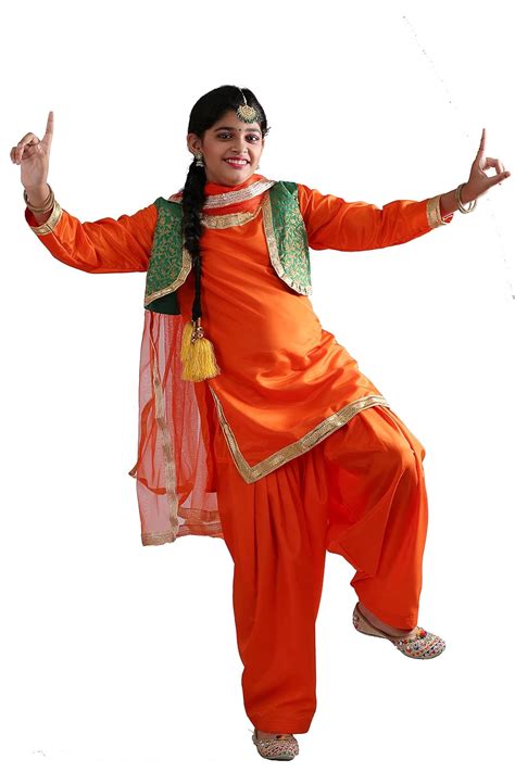 Buy The Dance Bible Girls Punjabi Bhangra Gidda Dance Costume (Salwar ...