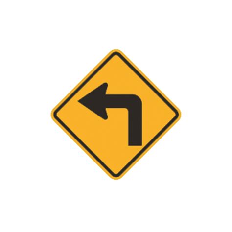 Sharp Left Turn Sign 的图像结果