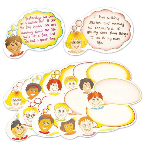 Springboard 10390 Pre-Cut Speech and Thought Bubbles for Classroom ...