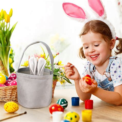 taicans Easter Basket,Egg Hunt Bunny Baskets,Easter Egg Hunt Basket Bag ...