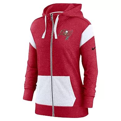 Women's Nike Red/White Tampa Bay Buccaneers Monaco Full-Zip Hoodie