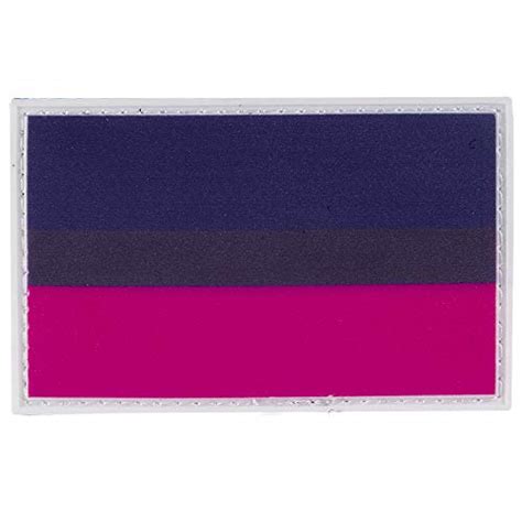 GentleGirl.USA Bisexual Bi Rainbow Flag Patch with Velcro, USA Bisexual ...