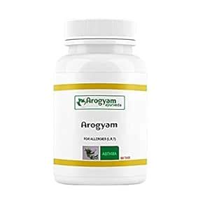 Buy AROGYAM Ayurvedic Allergies Tablets | Anti-allergy Ayurvedic (60 ...