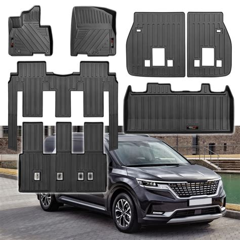 Custom for 2022-2024 Kia Carnival 8 Seat Floor Mats 3 Rows and Cargo ...