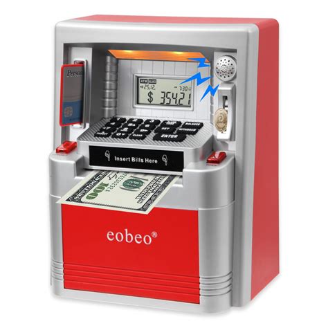 Buy ATM Piggy Bank for Real Money – eobeo ATM Savings Bank, Toy Safe ...