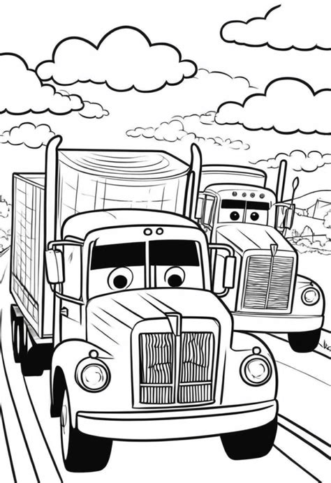 Truck Free Printable Coloring Pages - Color My Pages