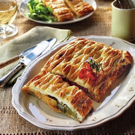 Hojaldre de pimientos y mozzarella