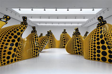 yayoi kusama brings polka dot flowers and pumpkins to new york