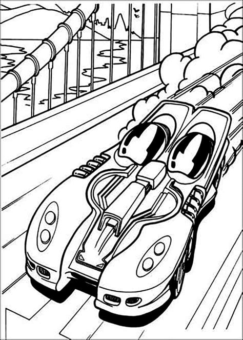 Hot Wheels schnelles Auto zum Ausmalen - Kostenlos Malvorlagen und ...