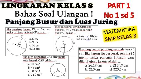 Contoh Soal Panjang Busur Lingkaran