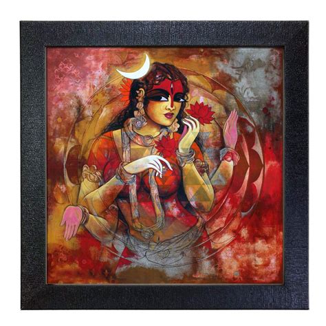 Buy Sehaz Artworks Maa-Parvati Modern art Wall Photo (Printed Painting ...