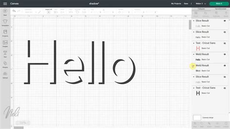 Image result for Cricut Design Space Text Tutorial Shadow