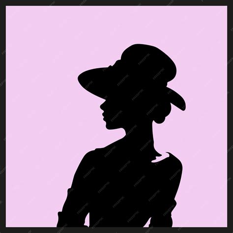 Premium Vector | Woman in a hat silhouette vector image