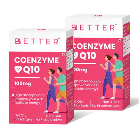 BBETTER Coenzyme Q10 100mg supplement with high absorption to improve ...