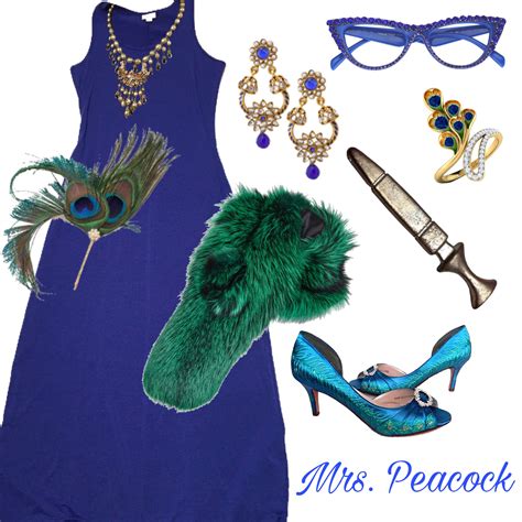 Mrs Peacock Clue Costume