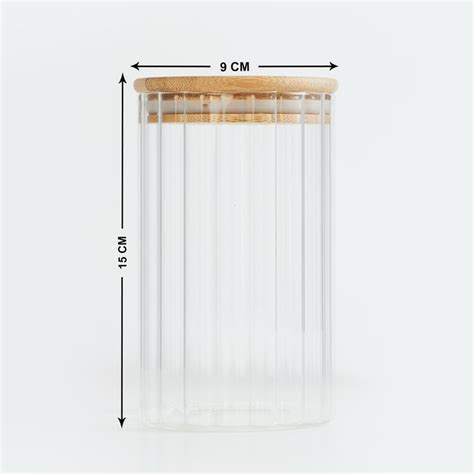 Buy Spinel Storage Glass Canister with Bamboo Lid - 700ml from Home ...