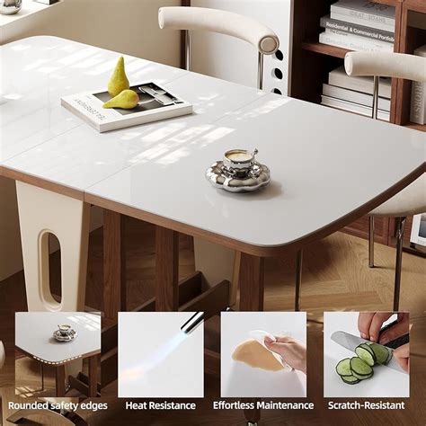 FLOCQISEM Drop Leaf Tables for Small Spaces, Extendable Dining India | Ubuy