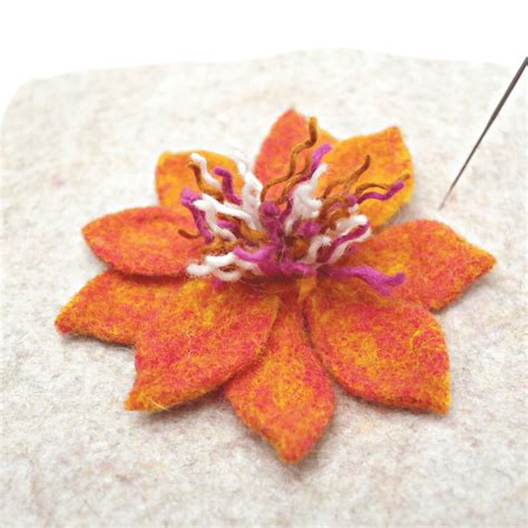 Needle Felted Flower Pattern | Lincolnshire Fenn Crafts Also Home Of ...