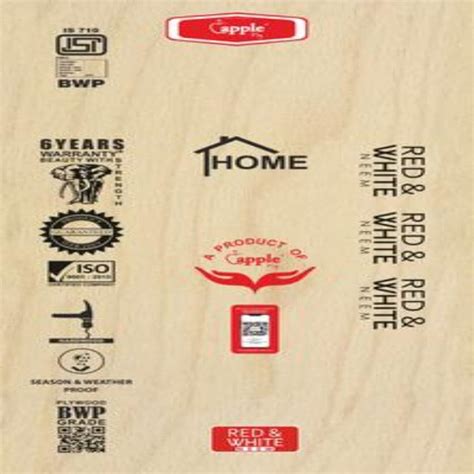 Trueliving_Apple Red And White BWP Grade 8 ft x 4 ft Plywood - 19 mm_P ...