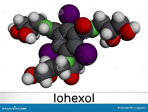 Iohexol Molecule. it is Contrast Agent Used in Myelography and Contrast Enhancement for ...