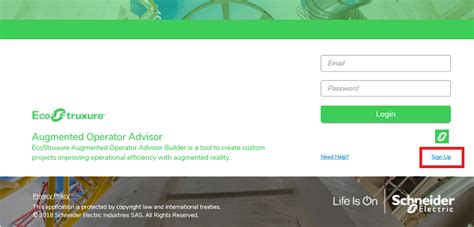Why the sign up page for the Augmented Operator Advisor Builder is ...