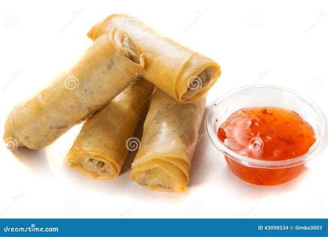 Thai Spring Rolls stock photo. Image of tasty, appetizer - 43098534