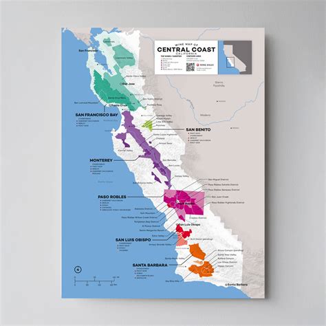 California Central Coast Map List Of Regions Of California Wikipedia