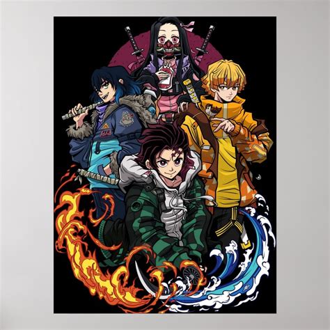 Modernized Demon Slayer Poster | Zazzle