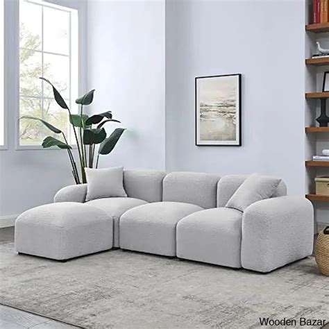 Ader Minimalist Convertible Modular Sectional Sofa in L-Shaped | Wooden ...
