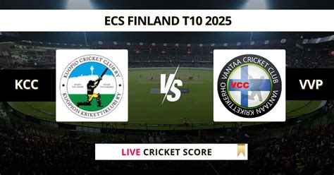 KCC vs VVP Live Score, Ball by Ball Update | ECS Finland T10