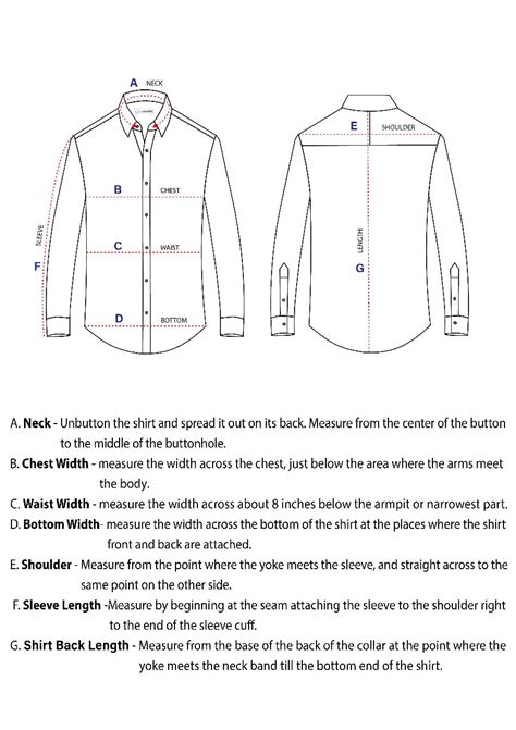 Shirt Size Guide – Luxire India