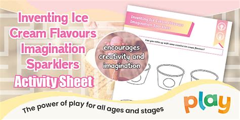 Inventing Ice Cream Flavours Imagination Sparklers Sheet