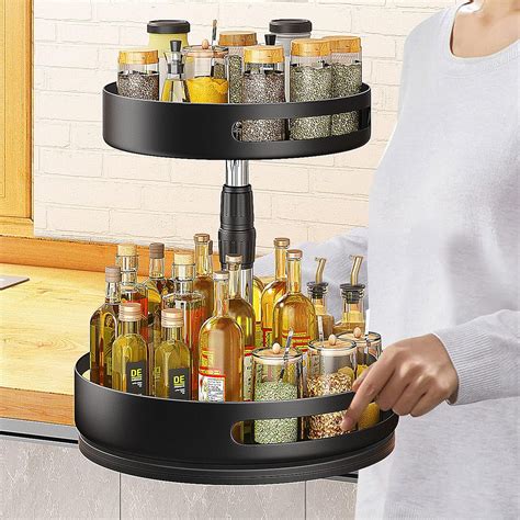 Spice Rack Lazy Susan Organizer 2 Tier Review - Cooking Appliance World