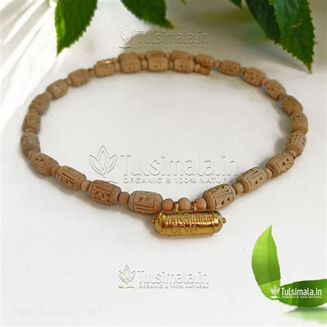 Gold Polished Pure Silver Sri Narasimha Kavach Original Tulsi Mala ...