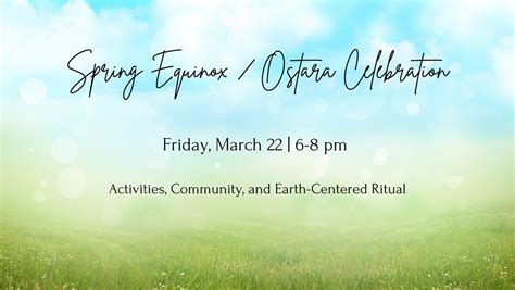 Spring Equinox / Ostara Celebration, First Church in Salem, 22 March ...