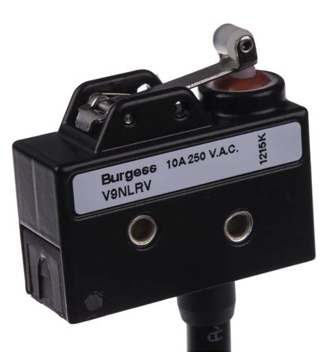 V9NLRV Saia-Burgess | Saia-Burgess Short Roller Lever Micro Switch, Pre ...