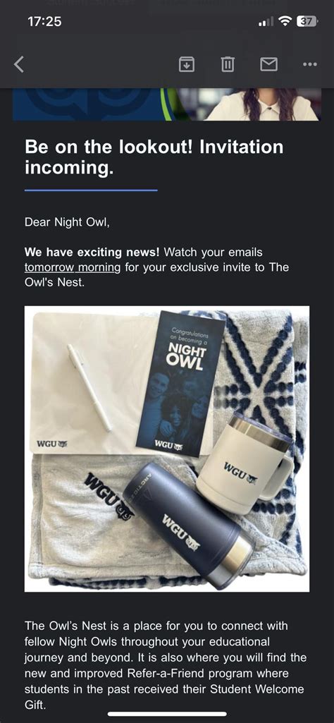 Anyone else get an email about the new Owls Nest? : r/WGU