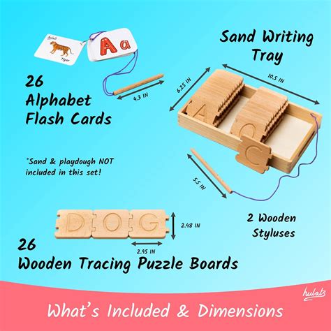Buy Wooden Alphabet Tracing Boards & Montessori Sand Tray - Learn to ...
