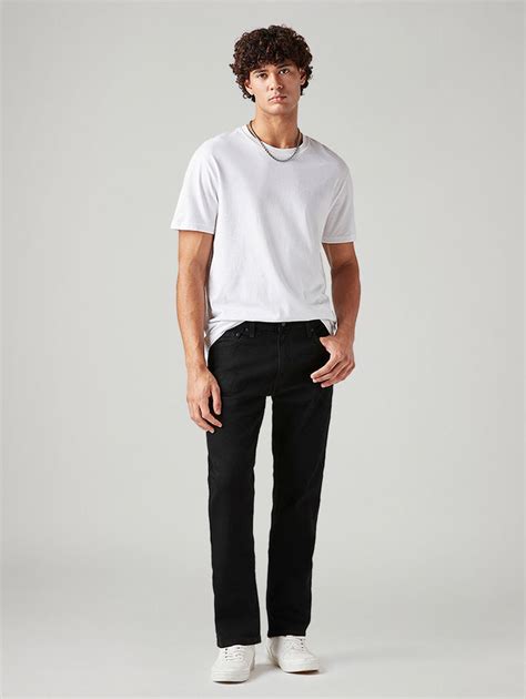 Men's 513 Black Slim Straight Fit Mid Rise Jeans – Levis India Store