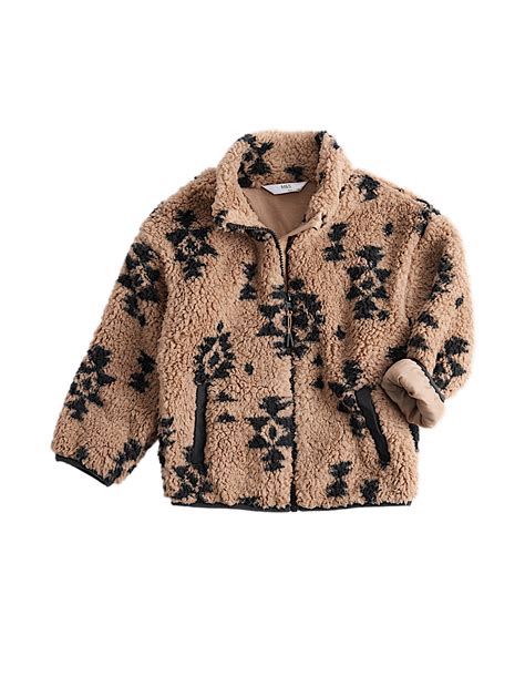 Buy Borg Patterned Fleece Jacket (2-8 Yrs) at Marks & Spencer