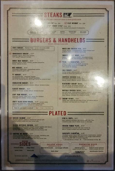 Menu at Charbar no. 7, Charlotte, Carmel Rd